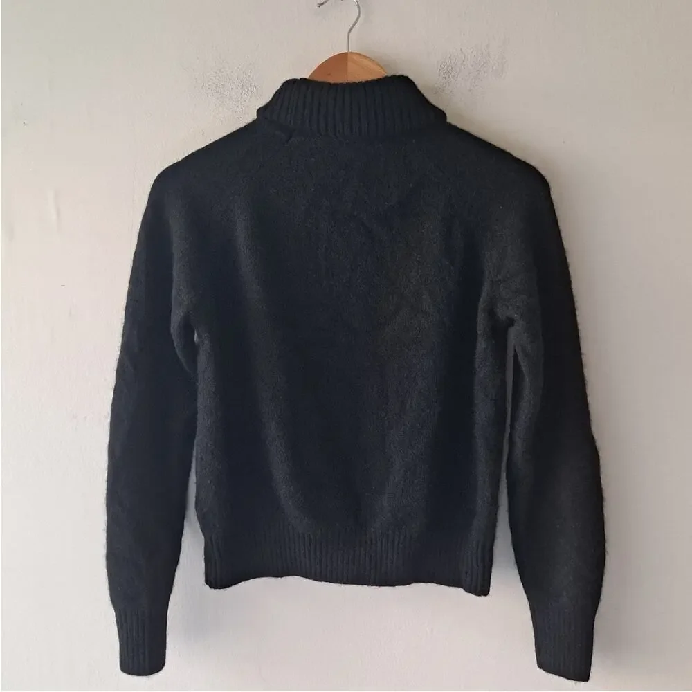 Quince 100% Yak Wool Turtleneck Sweater Long Sleeve Pullover Black Womens Size M